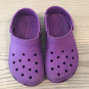 Purple Crocs